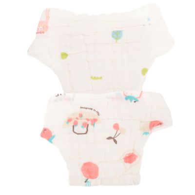 Abaodam 2pcs Cotton Diapers for Newborns Reusable Washable Soft Breathable and Chic Training Pants for Boy Girl Girls Random Style