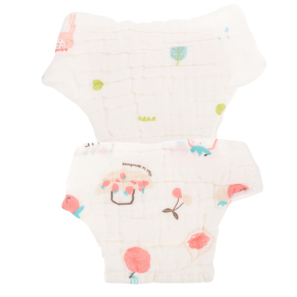 Abaodam 2pcs Cotton Diapers for Newborns Reusable Washable Soft Breathable and Chic Training Pants for Boy Girl Girls Random Style