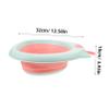 BESPORTBLE 2pcs Portable Wash Basin for Boys and Girls Boy Girl Newborn Foldable Washbasin Strap Adorable Cartoon Design Green view 2