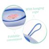 BESPORTBLE 2pcs Portable Wash Basin for Boys and Girls Boy Girl Newborn Foldable Washbasin Strap Adorable Cartoon Design Green view 3