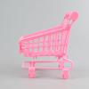 Toddmomy 2 Pack Mini Pink Shopping Cart Desktop Organizer, Cute Plastic Miniature Grocery Cart for Kids Play, Office Desk Accessories, Party Favor Gift view 3