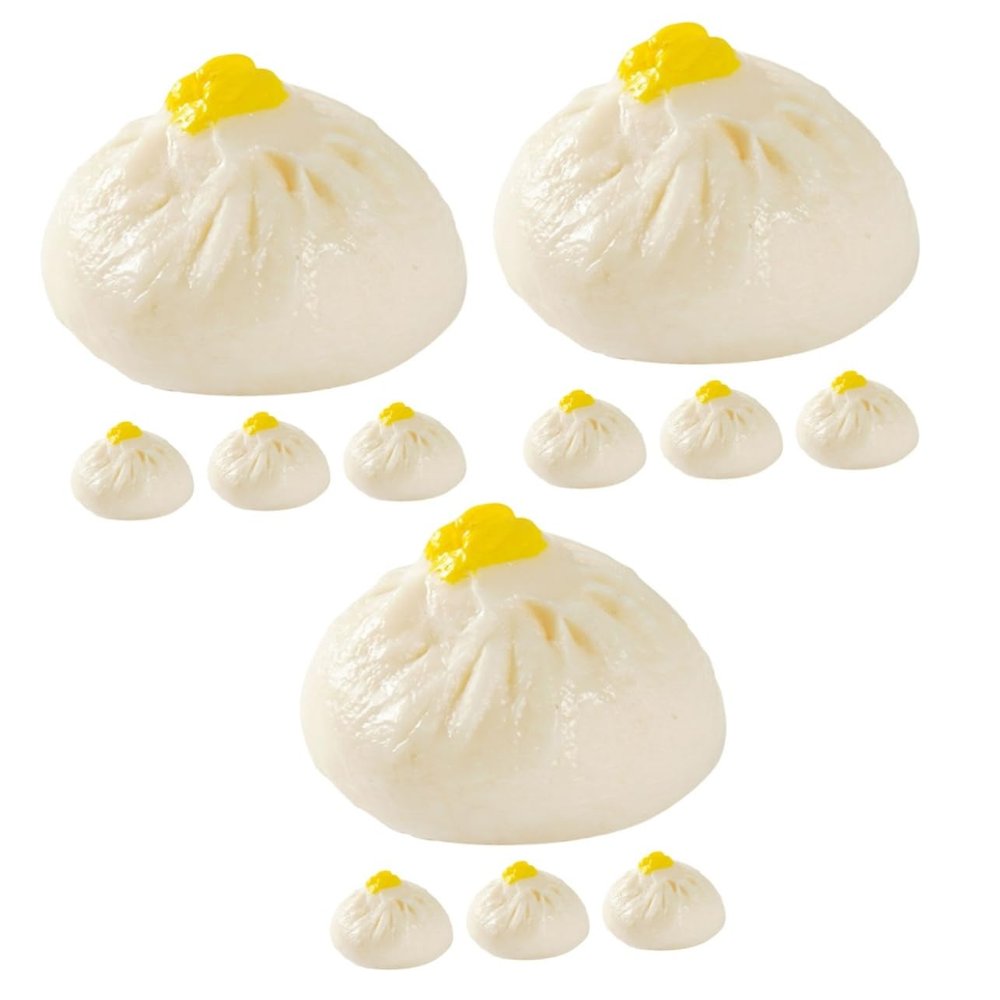 BESPORTBLE 16pcs Highly Realistic Fake Steamed Stuffed Bun Toy Simulation Food Craft for Kitchen Decor Photography Prop