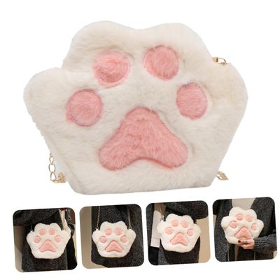 KESYOO Plush Bear Storage Pouch Animal Bag Cute Pouch for Girls Travel Bag Cartoon Shape