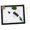 SUPVOX Sand Table Ornaments Zen Garden Miniature Landscape Kit for Boys and Girls Adults Meditation Garden Toys Rakes Rocks Decorative Sands view 1