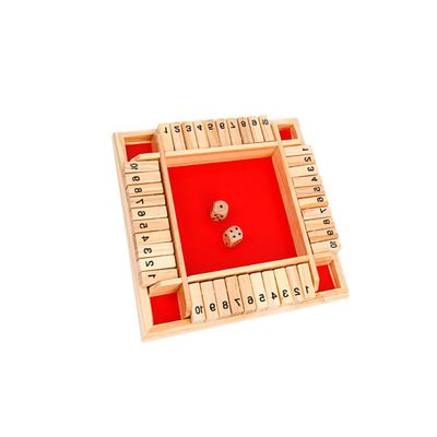 BESPORTBLE Shut The Box Game Wooden Board Digital Flop Accessories Party Game Board for Adults Boys and Girls