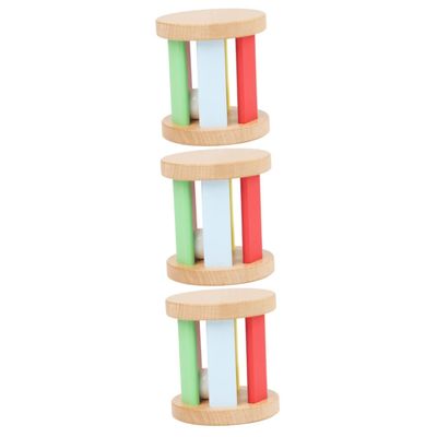 Milisten Wooden Rattle for Lightweight Montessori Sensory for Boy Girl Promotes Grasping and Hearing Skills for Showers and Birthdays