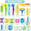 Unleash Creativity with 23 Pcs Play Dough Tools Sets and 6 Unique Dino Molds Dough Toys Accessories Set Whit 5 Bright Color Clays. view 2