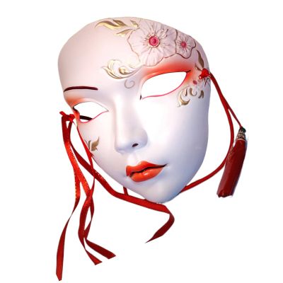 jiingekk Hand Painted Halloween Party Full Face Masquerade For Women Cosplay Halloween Costume Accessories