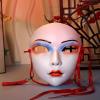 jiingekk Hand Painted Halloween Party Full Face Masquerade For Women Cosplay Halloween Costume Accessories view 3
