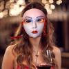 jiingekk Hand Painted Halloween Party Full Face Masquerade For Women Cosplay Halloween Costume Accessories view 4