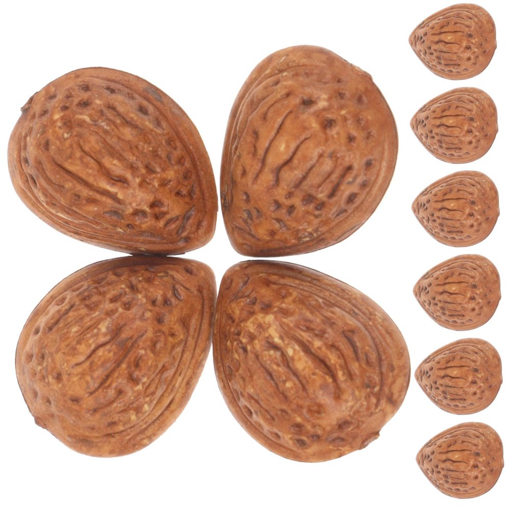 BESPORTBLE 10pcs Faux Almonds Decorative Nuts Food Model Props Home Event Decorations