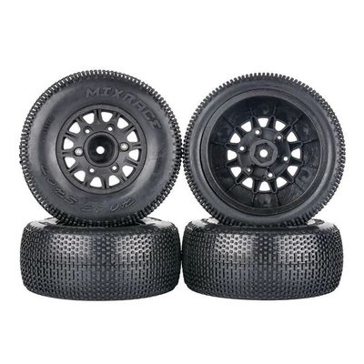 4Pcs 110mm 1/8 1/10 Short Course Truck Tire with 12mm 14mm 17mm Hex Compatible with RC Car(Black)