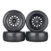 4Pcs 110mm 1/8 1/10 Short Course Truck Tire with 12mm 14mm 17mm Hex Compatible with RC Car(Black) view 1