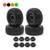 4Pcs 110mm 1/8 1/10 Short Course Truck Tire with 12mm 14mm 17mm Hex Compatible with RC Car(Black) view 2