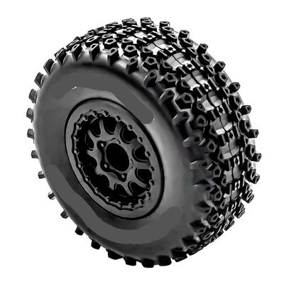4pcs 112mm 1/10 Short Course Truck Tires Tyre With 12mm Hex(Yellow)