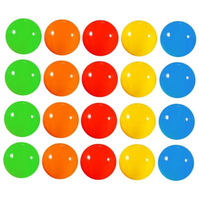 ifundom 20Pcs Lottery Balls Plastic Sphere Balls Party Accessory Decorative Game Props for Fundraisers Company Events Kindergarten Playroom