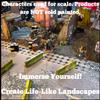 Tabletop Terrain Two-Story Building Ruins 10 Piece Set Plus 1 Bonus Piece with 2 Building Ruins, 4 Jersey Barricades, 2 Block/Brick Piles, 1 Three Oil Drums Cluster, and 1 Oil Barrel with Wooden Crate view 3