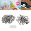 Blank Button Badge Parts Set Round Shape Prevention Easy Print Button Pin Badge Kit for Button Making Machine DIY Gifts School Activities Iron Material 100 Sets (25MM) view 2