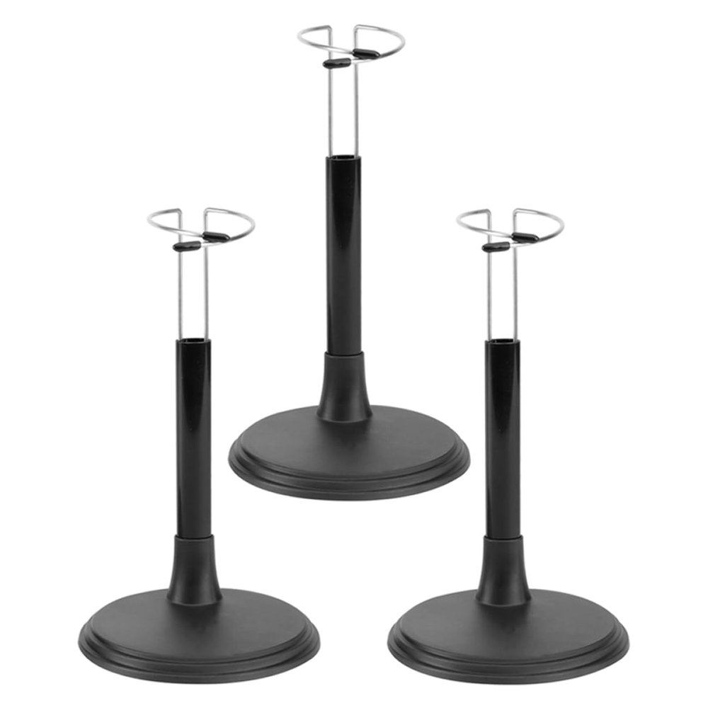Abaodam 3pcs Action Figure Display Stand Sturdy Pvc Storage Holder for Camping and Night Events Compact Design for Dolls and Figures Easy Assembly