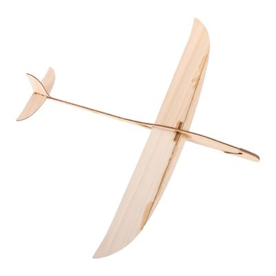 KONTONTY Wooden Hand Launch Glider Toy for Kids and Adults Easy to Assemble Long Distance Flying for Indoor and Outdoor Activities DIY Model Airplane Kit