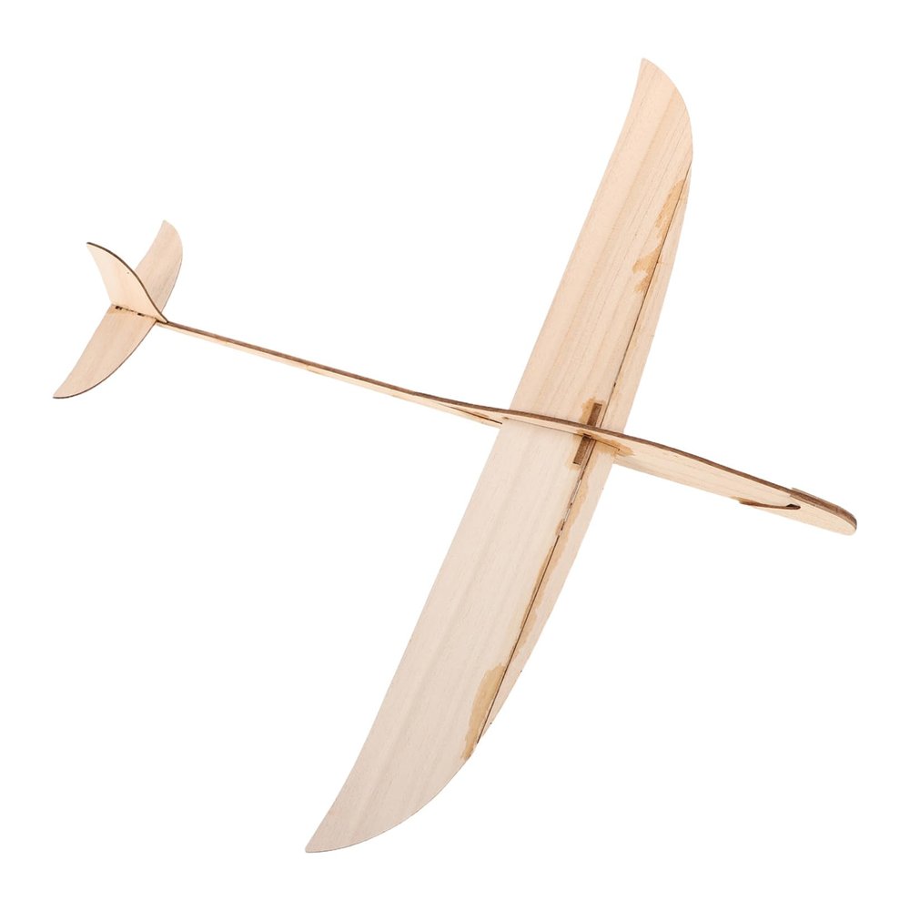 KONTONTY Wooden Hand Launch Glider Toy for Kids and Adults Easy to Assemble Long Distance Flying for Indoor and Outdoor Activities DIY Model Airplane Kit