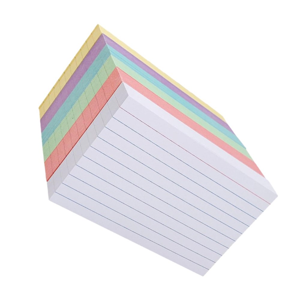 ARTIBETTER 300pcs Lined Note Cards Colorful Flashcards for Study Office Use Ink-resistant Paper for Students Teachers Portable and Memo Paper