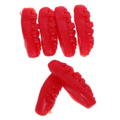 Abaodam 6pcs Halloween Fake Gingival Props Creepy Horror Party Decorations Lightweight Reusable Scary Accessories for Adults for Halloween Home Decor and Pranks