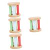 HANABASS Wooden Rattle Roller for Boy Girl Sensory Hand Rattle Instrument Music Plaything for Early Education Develops Auditory Visual Skills for Boy Girl view 1