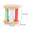 HANABASS Wooden Rattle Roller for Boy Girl Sensory Hand Rattle Instrument Music Plaything for Early Education Develops Auditory Visual Skills for Boy Girl view 2
