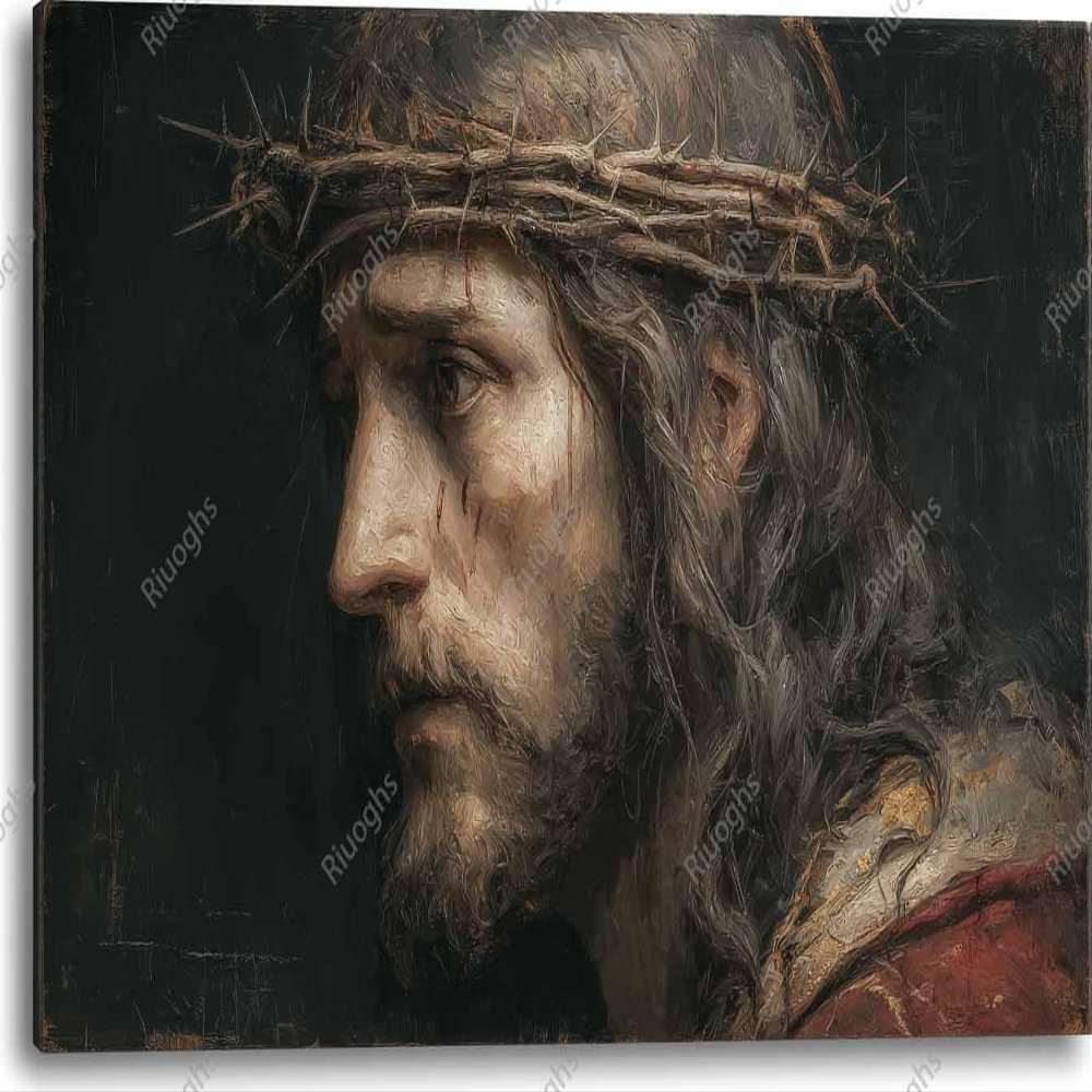 1000 Piece Puzzle for Adults Religious Christ Portrait A Challenging and Suffering Jigsaw Game for Religious Adults Fun Wall Art and Family Night Gift Idea