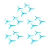 10 Pairs For 2.5 Inch 65mm 3 Impeller Toothpick Propeller Props, Larva-X FPV Racing Drone, For 1102/1103 Motors(Blue) view 1