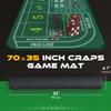 iEsstros Craps Table Top Set Craps Mat 70" x 35" Craps Table Mat Craps Table Top Mat with 5 Craps Casino Craps ON/Off Poker Button Storage Bag Craps Game Layout-Green view 4