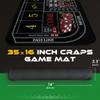 iEsstros Craps Table Top Set Craps Mat 35" x 16" Mini Craps Table Mat Craps Table Top Mat with 2 Casino Dice Craps Game Layout Casino Games for Adults-Black view 4