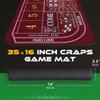 iEsstros Craps Table Top Set Craps Mat 35" x 16" Mini Craps Table Mat with 2 Casino Dice Craps Game Layout Casino Games for Adults-Red view 4