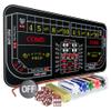 iEsstros Craps Table Top Set Craps Mat 70" x 35" Double Dealer Craps Table Top Mat with 5 Casino Dice Casino Craps Stick 100 Poker Chips Craps ON/Off Poker Button Storage Bag-Black view 1