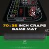 iEsstros Craps Table Top Set Craps Mat 70" x 35" Double Dealer Craps Table Top Mat with 5 Casino Dice Casino Craps Stick 100 Poker Chips Craps ON/Off Poker Button Storage Bag-Black view 4