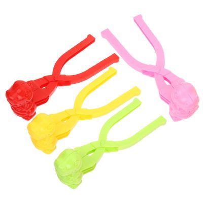 HANABASS 4pcs Maker Mold Dinosaur Clip for Boys and Girls Snow Play Toys Winter Clip Boys and Girls Winter Toy Making Tool Snow