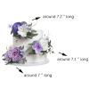 YYHUAWU 3Pcs Cake Toppers Artificial Flowers Cake Decorations, Pre Made Cake Toppers, Artificial Rose Cake Decorations for Wedding Birthday Baptism Party Bridal or Baby Shower Party Supplies view 4