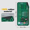 iEsstros Craps Table Top Set Double Dealer Craps Mat 70" x 35" Craps Table Top Mat with 5 Casino Dice Casino Craps Stick 100 Poker Chips Craps ON/Off Poker Button Storage Bag-Green view 3