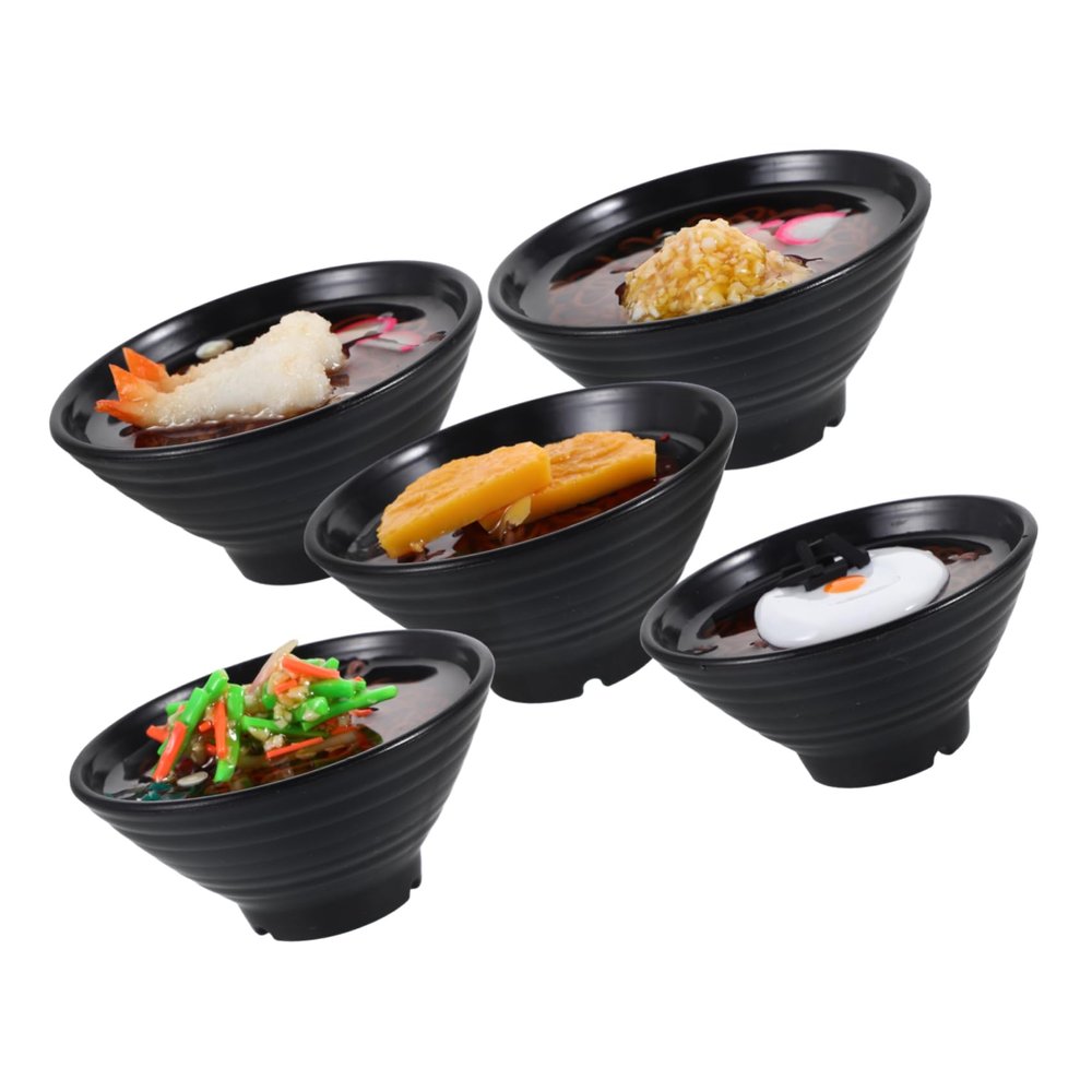Abaodam 5Pcs Realistic Fake Noodle Models Artificial Buckwheat Soba Ramen Simulation Pasta for Home Decoration Safe Fun Props for All Ages Display Options