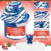 Christmas Blue Butter Slime,Add-in with Santa Hat,Special Holiday Sticker,Non-Sticky Premade Toys Gifts Party Favor,Christmas Stocking Stuffers for Kids (7oz 200ML) view 2