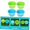BESPORTBLE 4pcs Sand Buckets for Beach Play Pe Beach Pails with Handles for Summer Activities Sand Digging and Building Sandcastles view 2