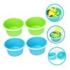 BESPORTBLE 4pcs Sand Buckets for Beach Play Pe Beach Pails with Handles for Summer Activities Sand Digging and Building Sandcastles view 3