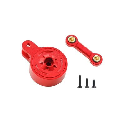 Metal Servo Saver with Fixed Link 23T 25T Compatible with 1/10 3S 4S 1/8(23T Red)