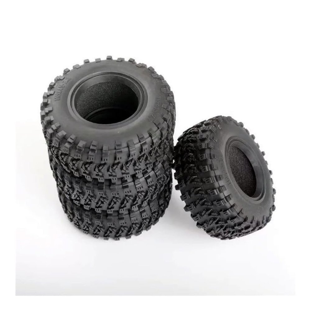 4PCS 115MM 2.2 Rubber Big Tires Tyres Compatible with 1/10 RC Crawler Car TRX4 TRX6 D90