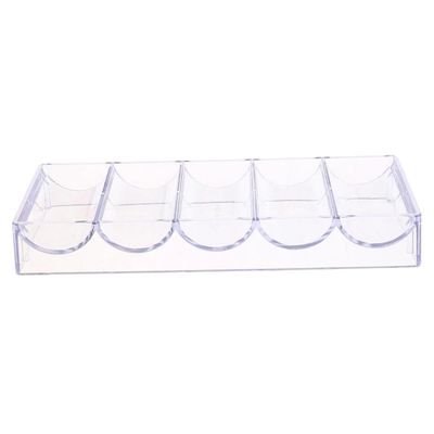 Gatuida Poker Chips Storage Box Acrylic Organizer for 100 Chips Compact Container for Game Night for Poker Enthusiasts and Home Gamers