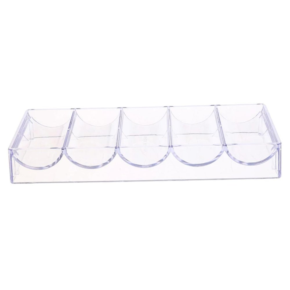 Gatuida Poker Chips Storage Box Acrylic Organizer for 100 Chips Compact Container for Game Night for Poker Enthusiasts and Home Gamers