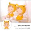 Abaodam Piggy Bank Resin Money Pot Creative Resin Money Pot Desktop Ornament Develop Saving Habit Boys and Girls Girls view 4