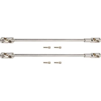 KMULOJYH for SCX10 for Drive for Shaft 2pcs,68-229mm Cut-to-Length for Stainless for 1/10 for RC for Crawler, for LCG,for GSPEED, for Capra, Element, for DIY (Silver)