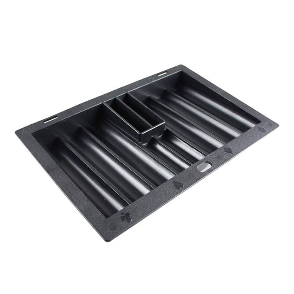 Hemoton Poker Chip Tray Holder Table Chip Storage Tray for Gaming Plastic Design Compact for and Tidy Organization of Poker Chips